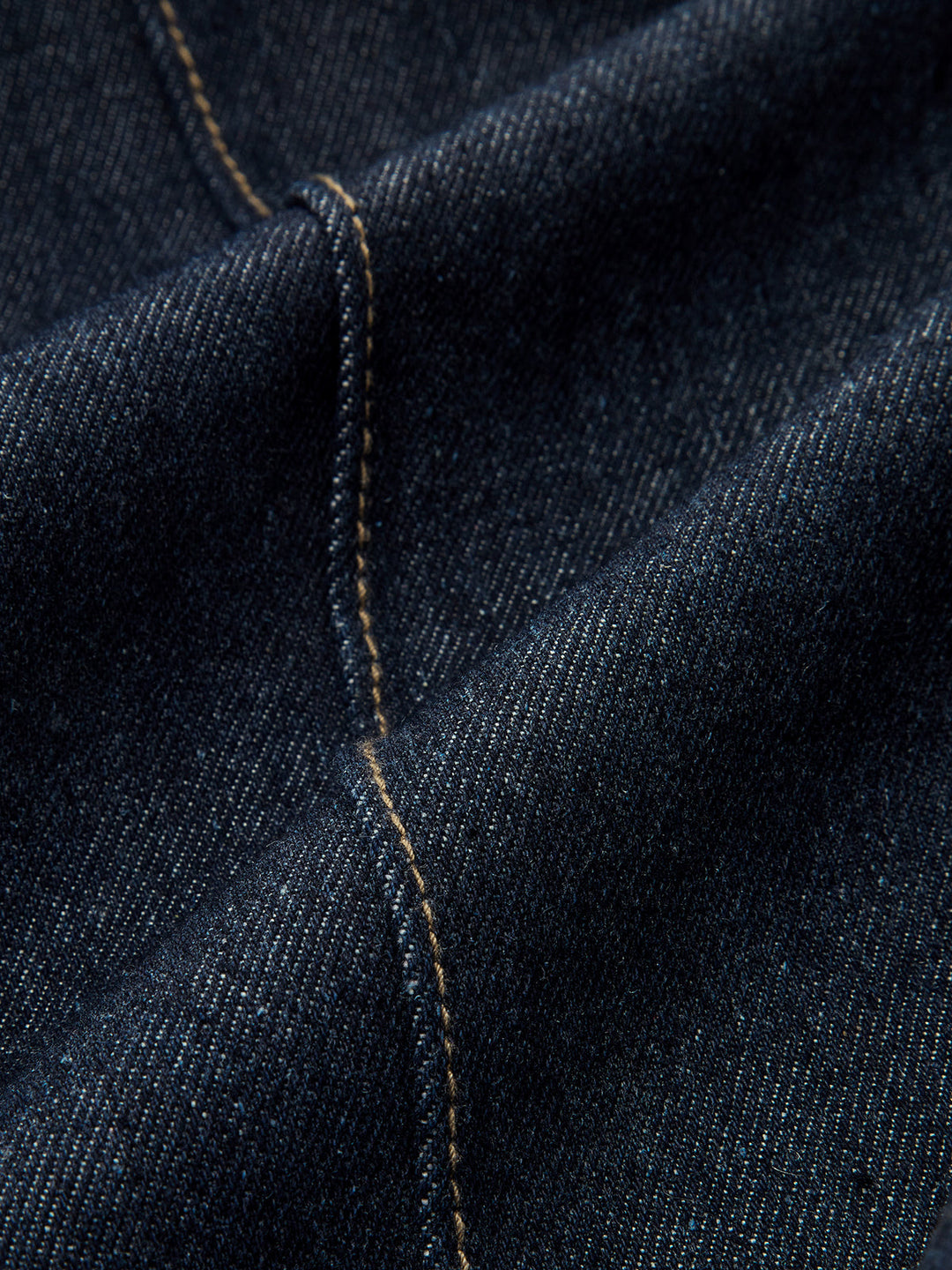Contrast Waistband Denim Straight-Leg Pants