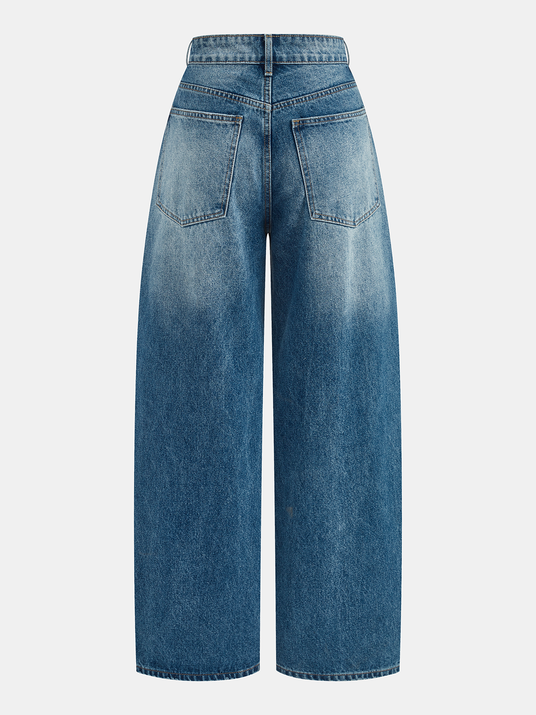 High-Waist Wide-Leg Denim Pants