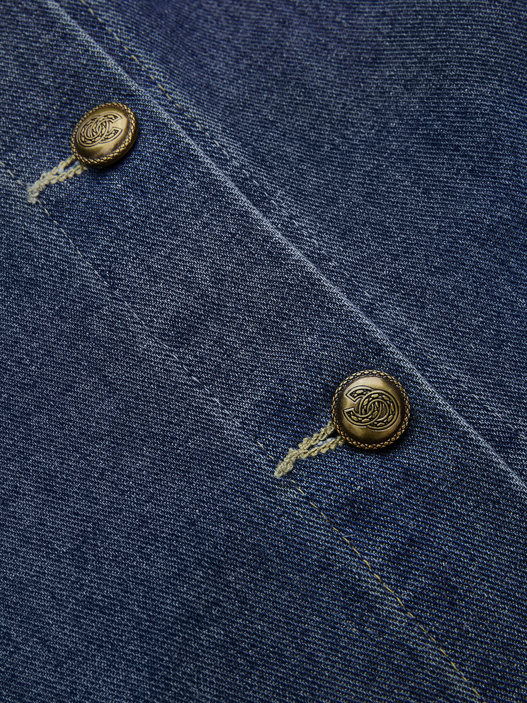 Denim Shirt &amp; Asymmetric Skort Set