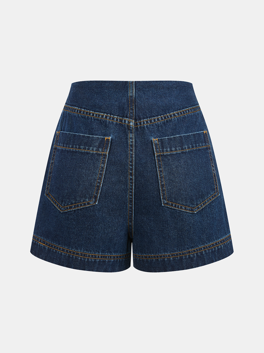 Metal Button Denim Sleeveless Vest &amp; Shorts Set