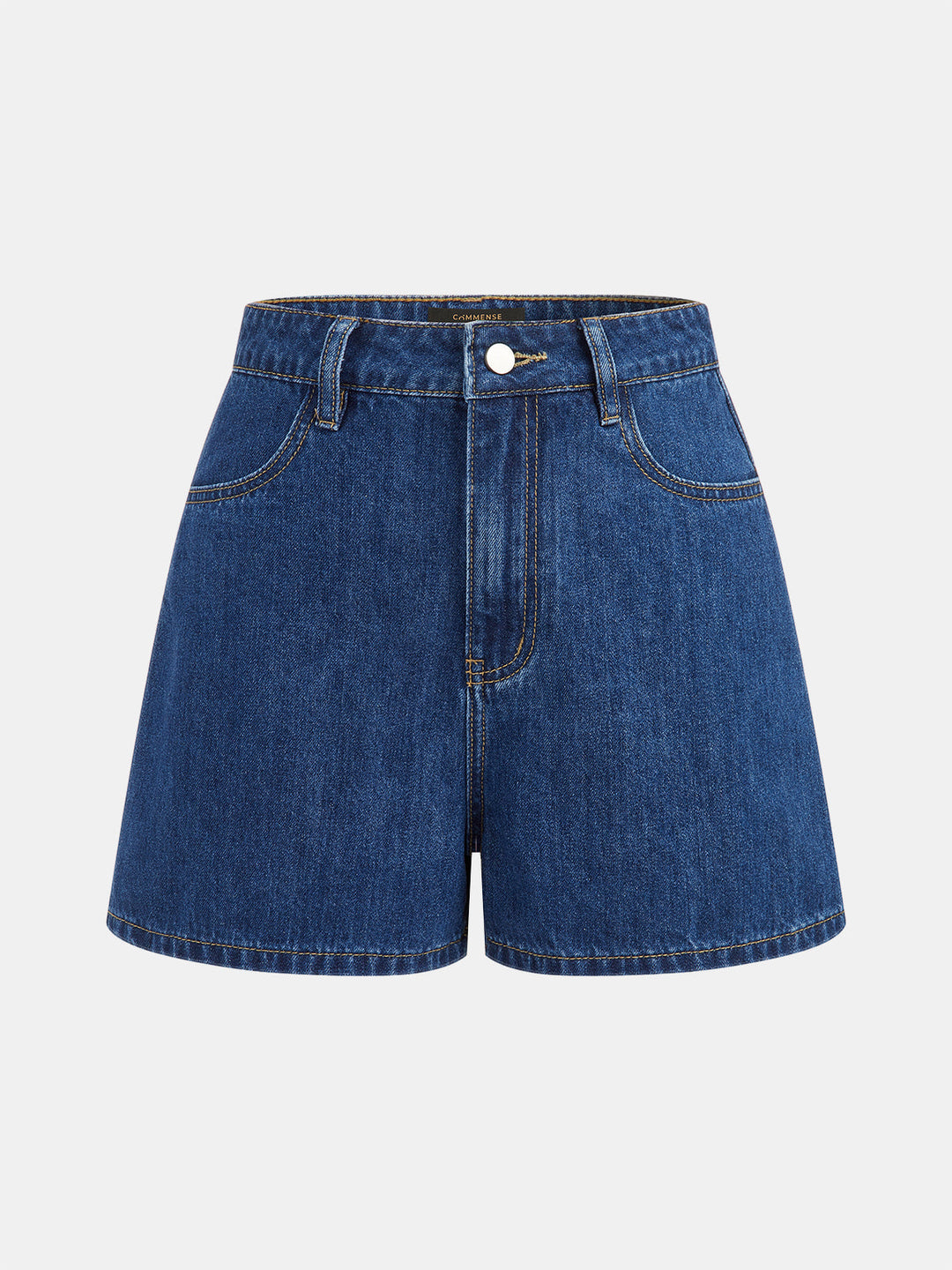 Denim Halter Peplum Top &amp; Shorts Set