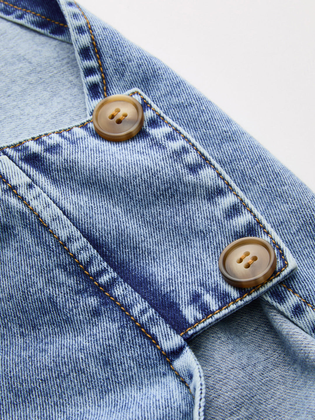 Side Slit Denim Vest &amp; Drawstring Shorts Set