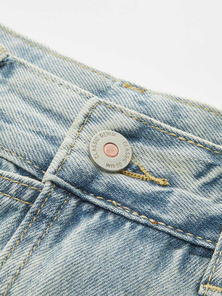 Denim Wrap Front Skort