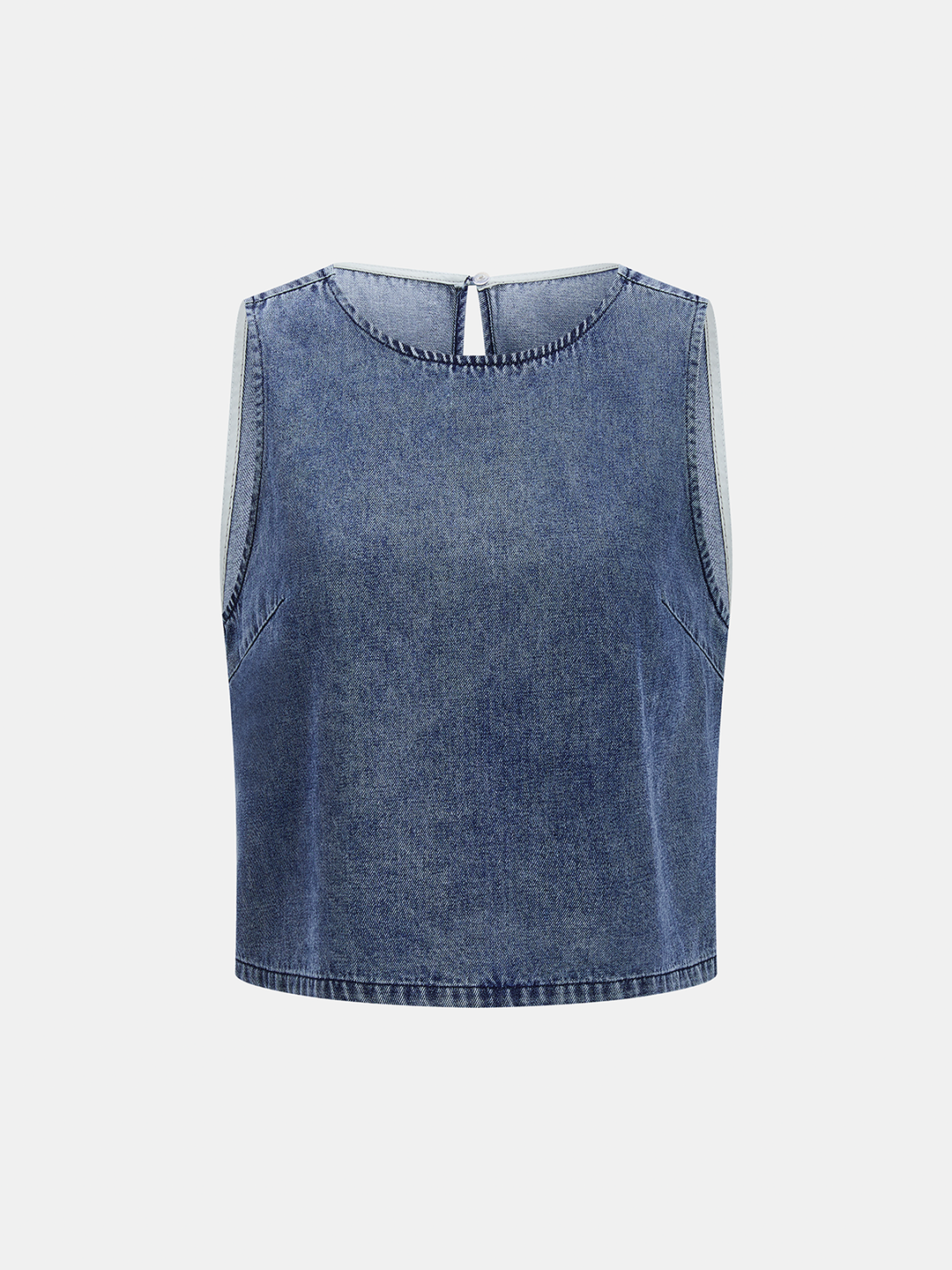 Sleeveless Denim Top &amp; Drawstring Jeans Set