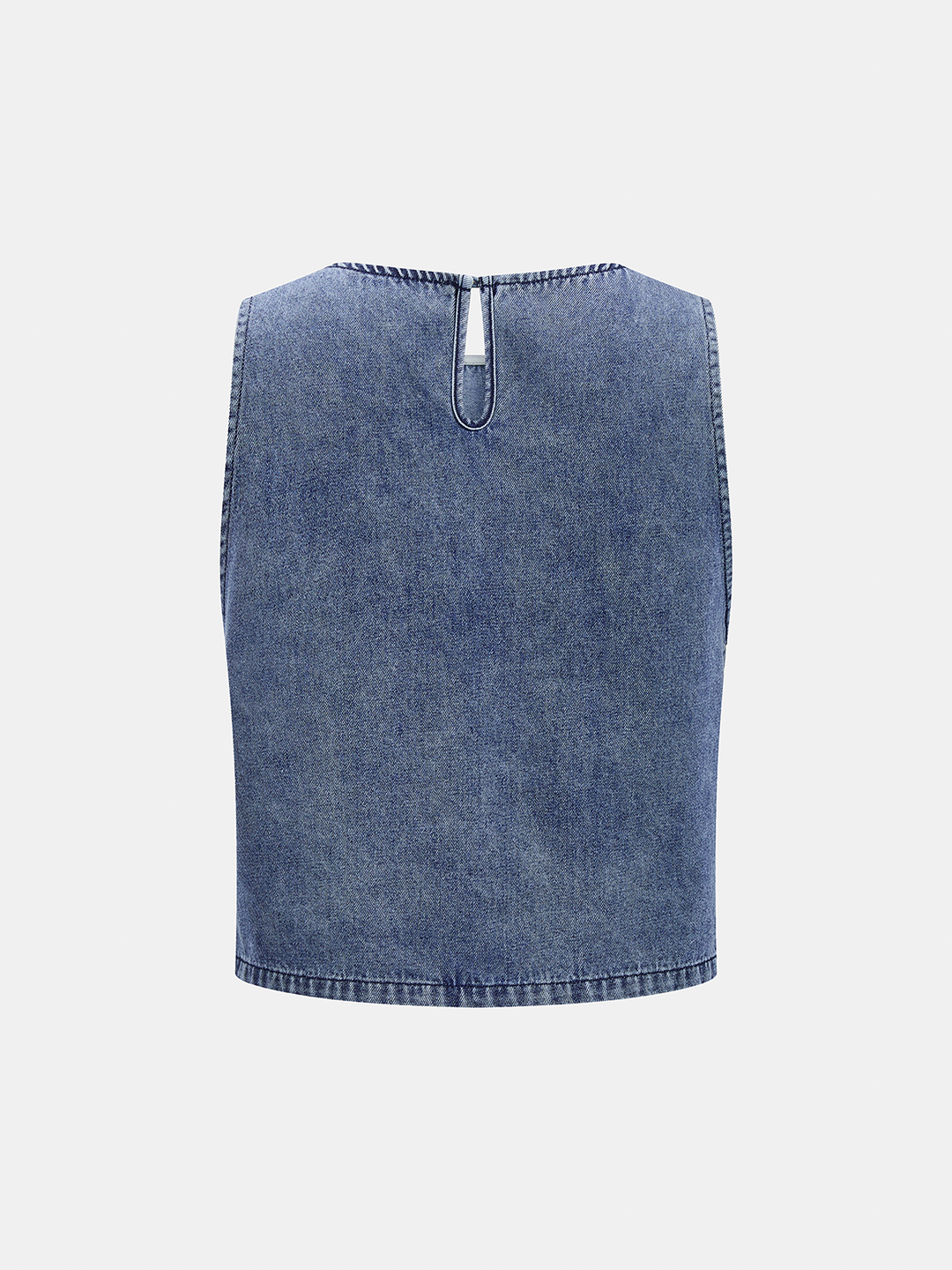 Sleeveless Denim Top &amp; Drawstring Jeans Set