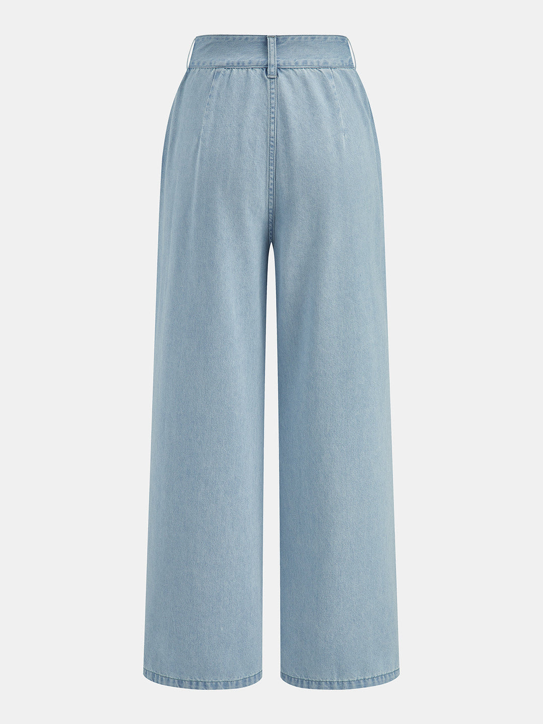 Sleeveless Crop Denim Top &amp; Pleated Pants Set