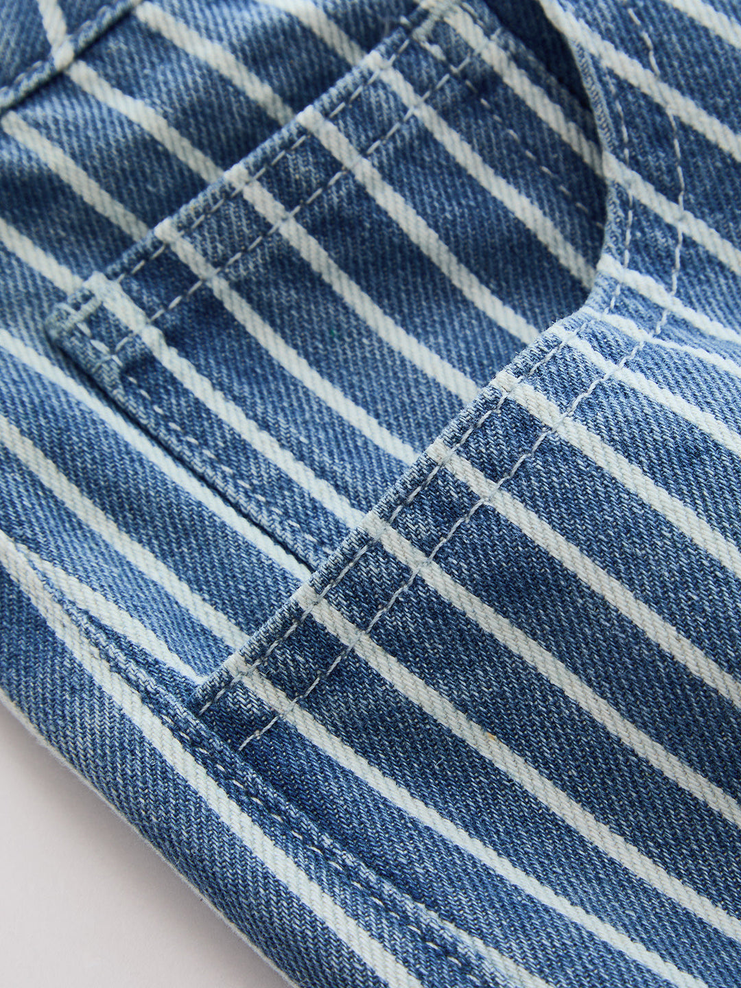 Striped Denim Tie Back Cami Top &amp; Short Set