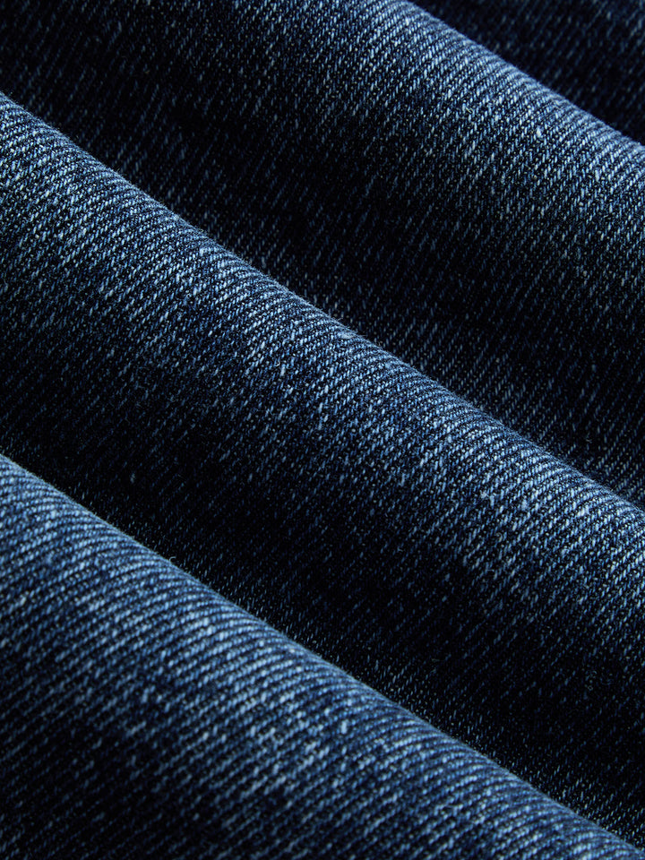 Mid-Waist Curved Leg Barrel Jeans