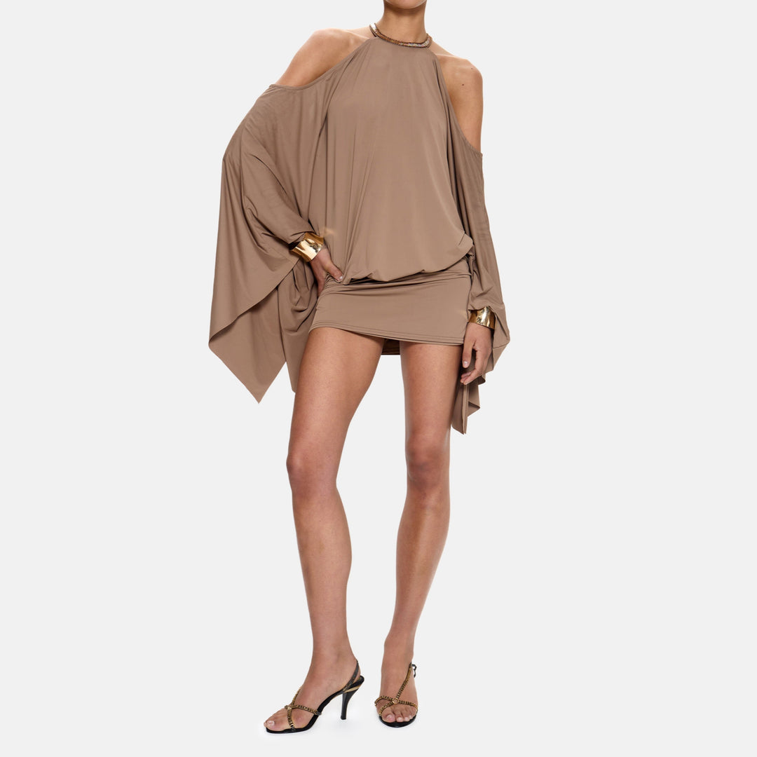 Behind My Back Embellished Mini Dress
