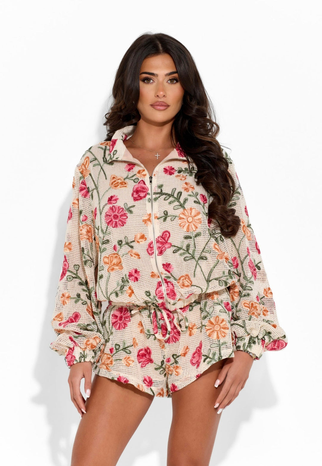 DAHLIA FLORAL CROCHET JACKET