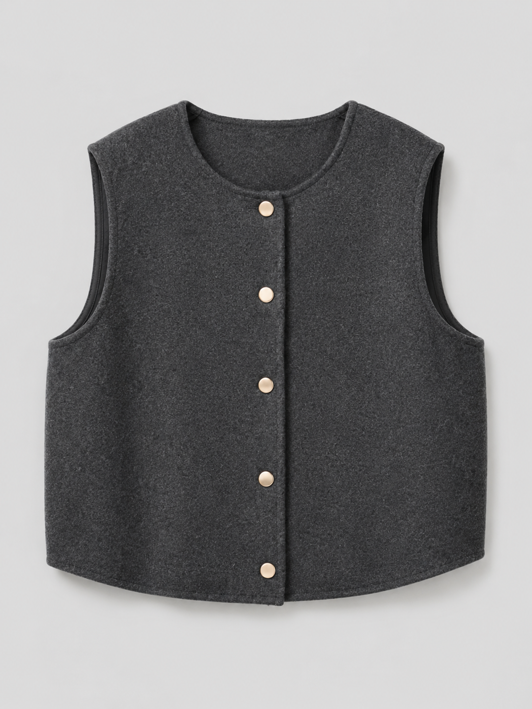 Sylvie | V-Neck Button-Front Sleeveless Knit Vest