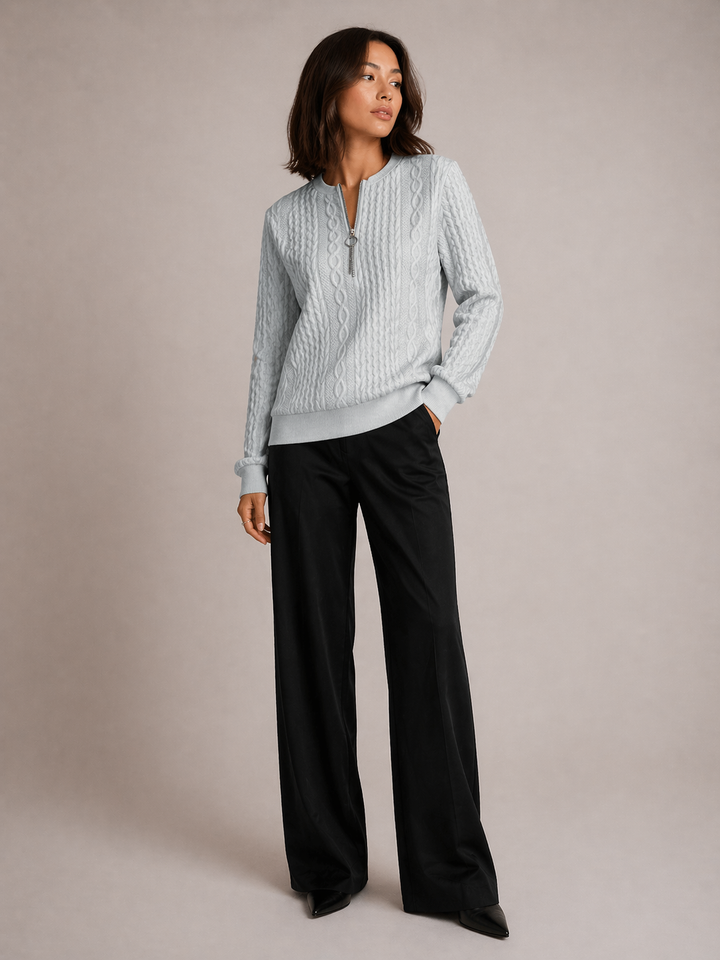 Umara | Relaxed Fit Quarter Zip Sweatshirt