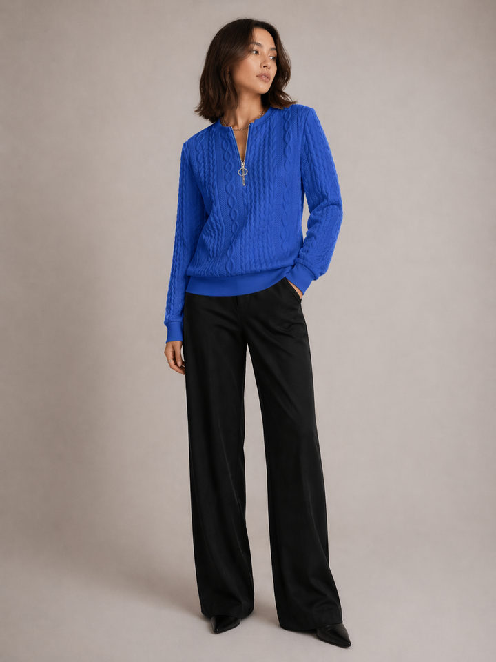 Umara | Relaxed Fit Quarter Zip Sweatshirt