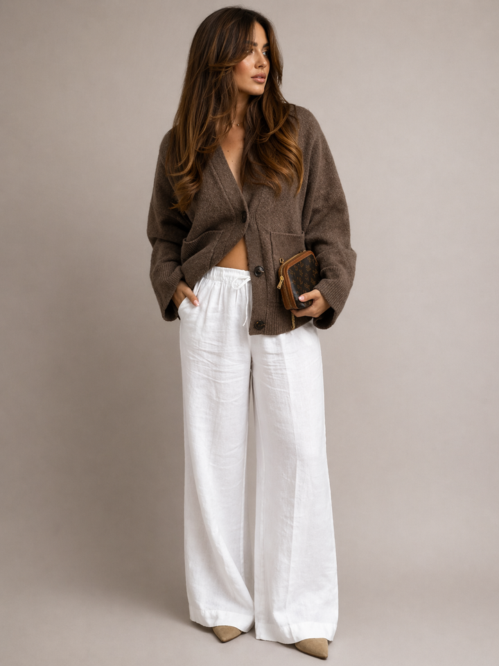 Marivelle | Relaxed Fit Knit Cardigan V-Neck Style