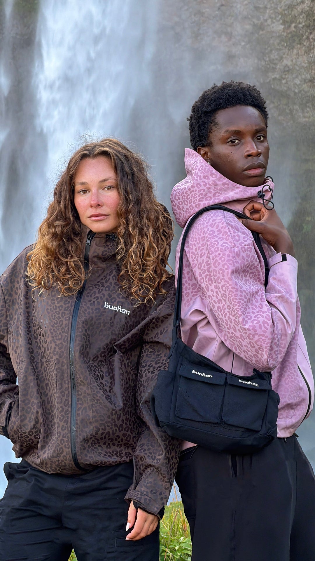 Water Reactive Cheetah Rain Jacket - Brown