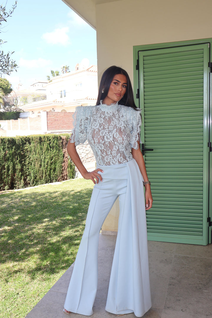 GARDENIA Lace Top (BLUE)