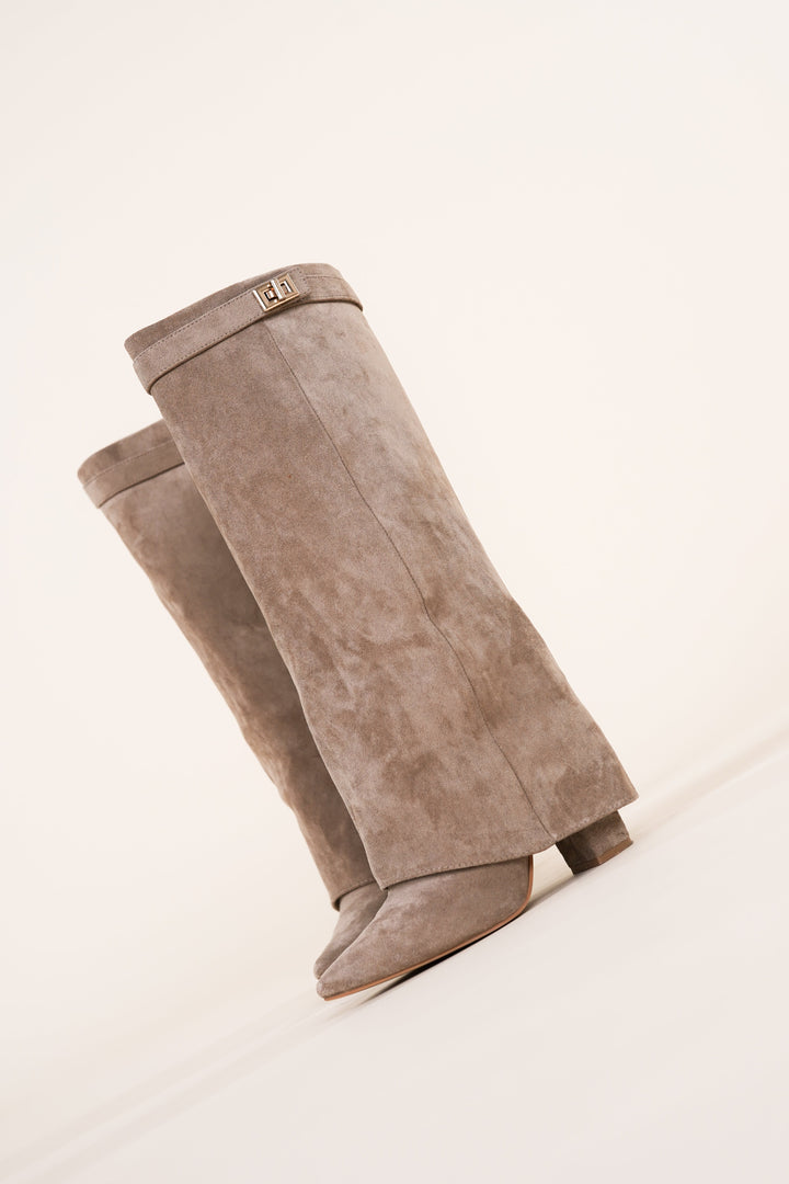 Zava - Suede khaki heels
