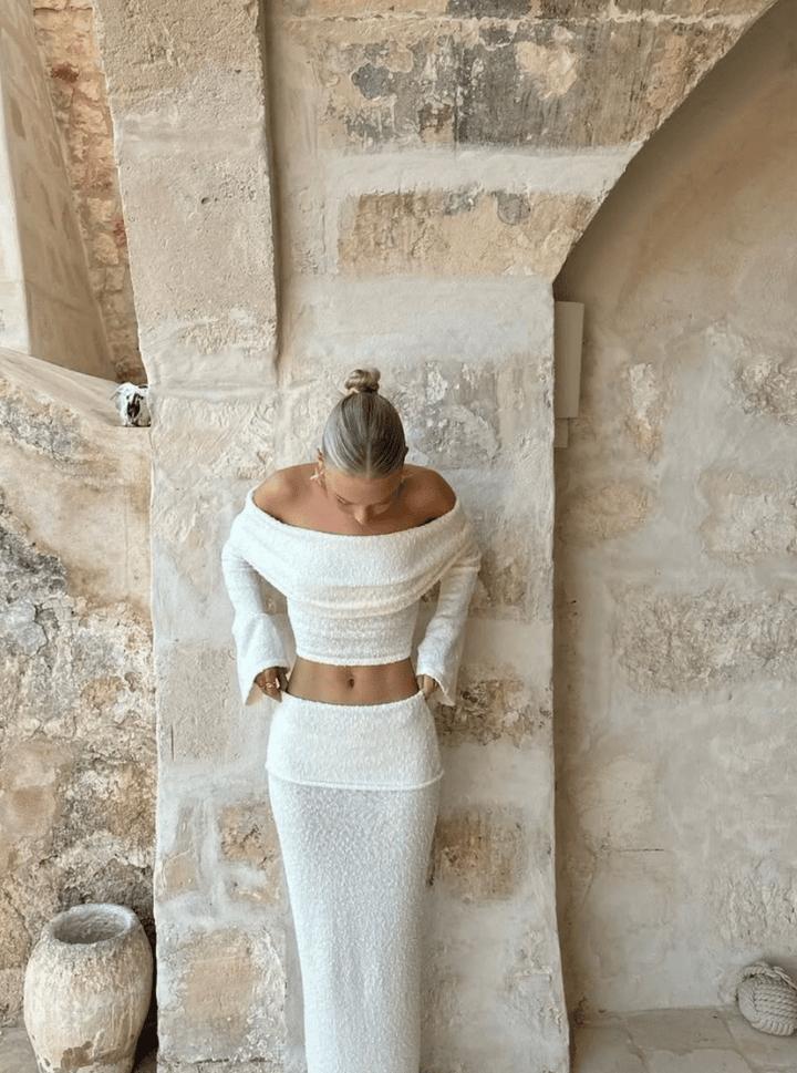 Azaria | Off-Shoulder Maxi Skirt Set
