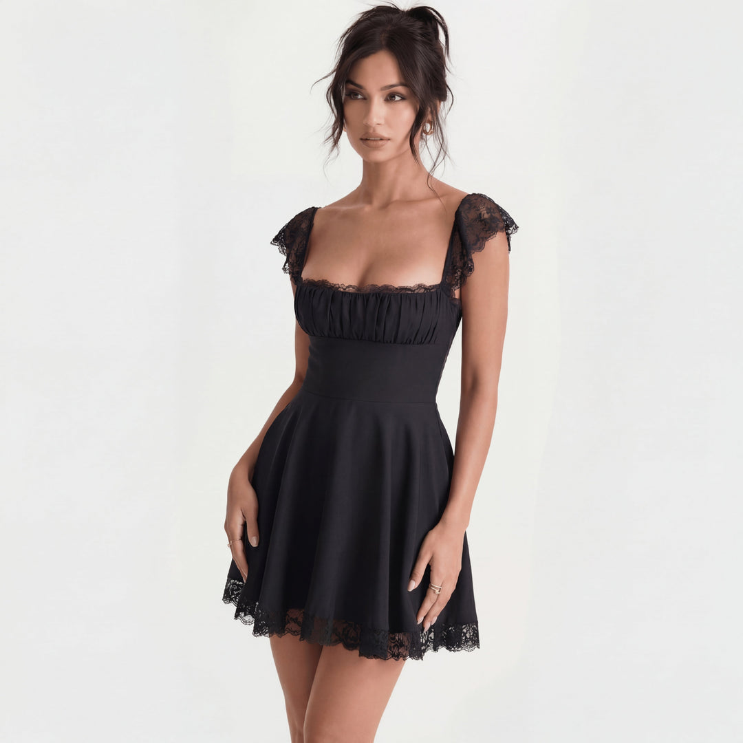 Lace n Grace Vintage Black Mini Dress