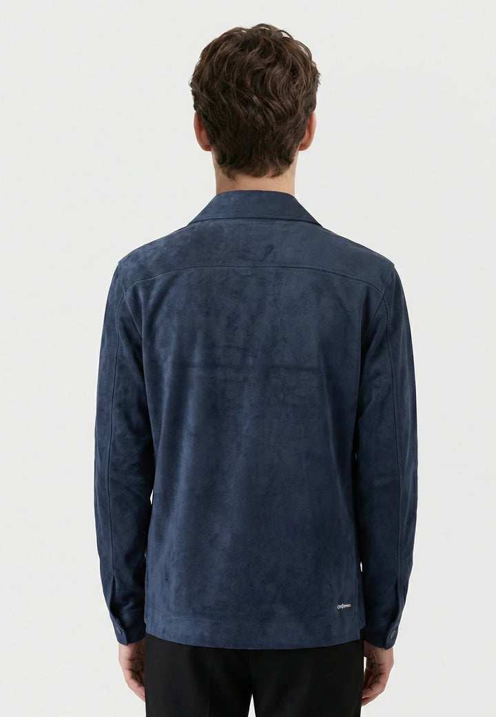 Nash vegan suede jacket - Navy