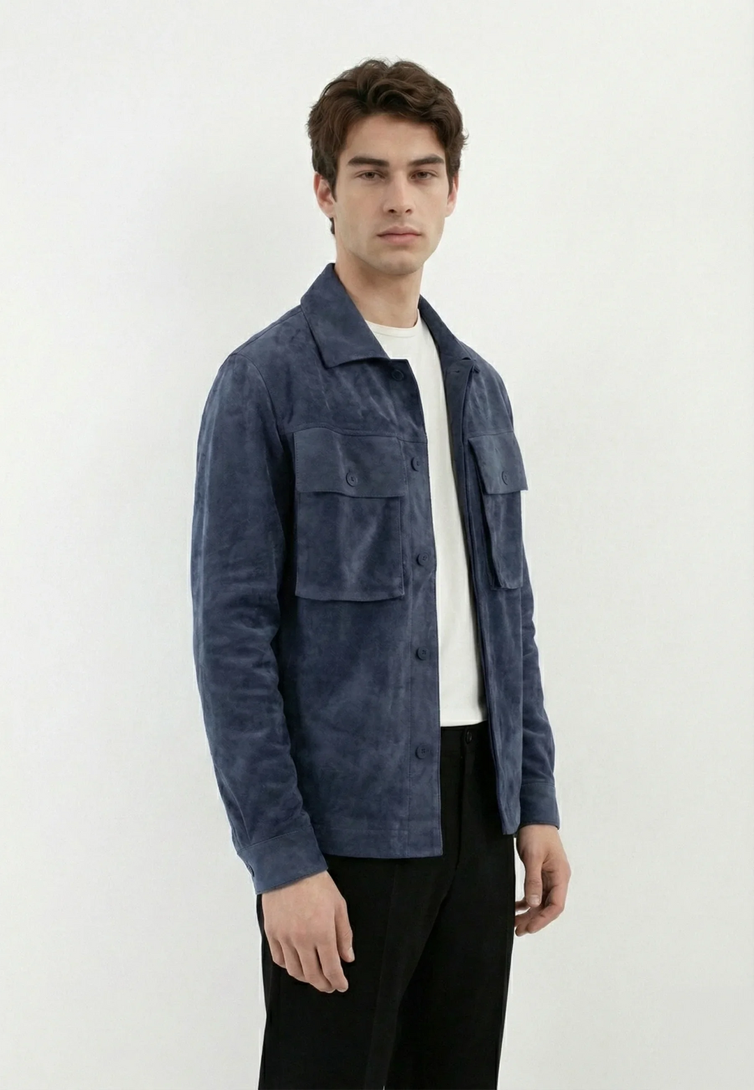 Nash vegan suede jacket - Navy