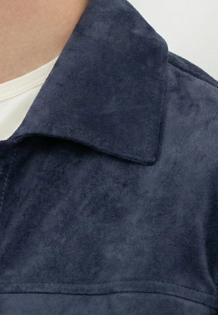 Nash vegan suede jacket - Navy