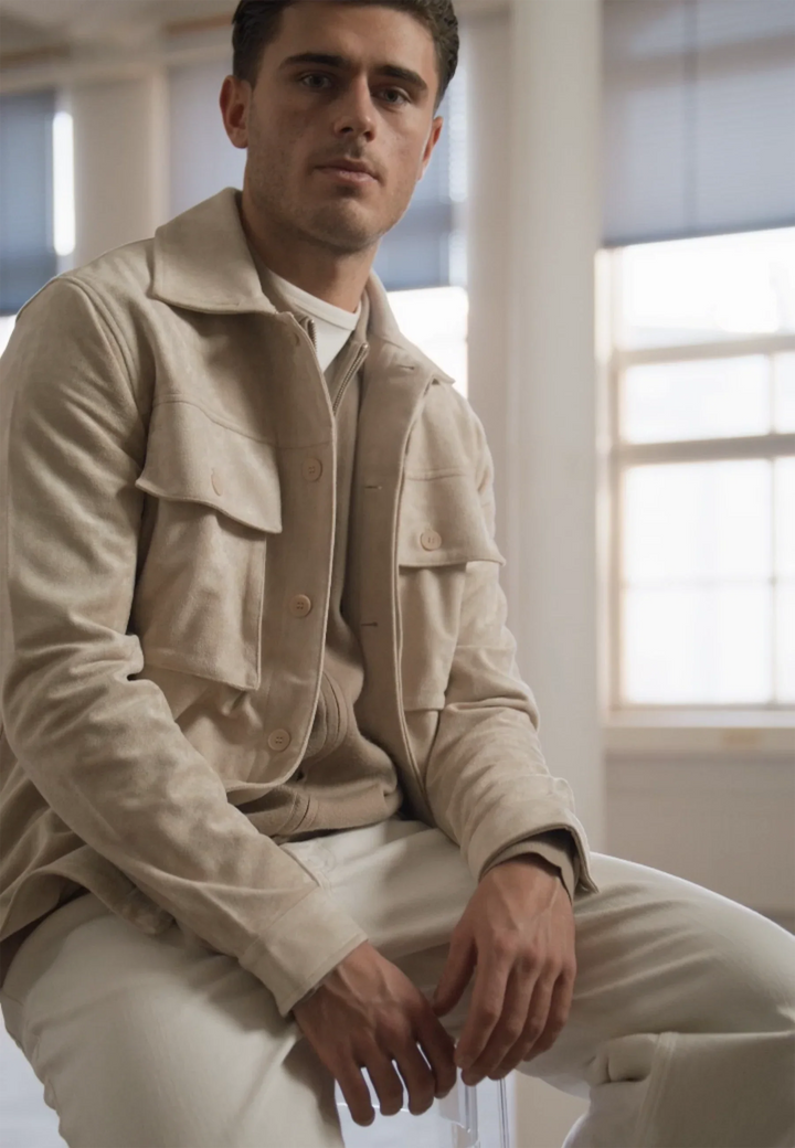 Nash vegan suede jacket - Beige
