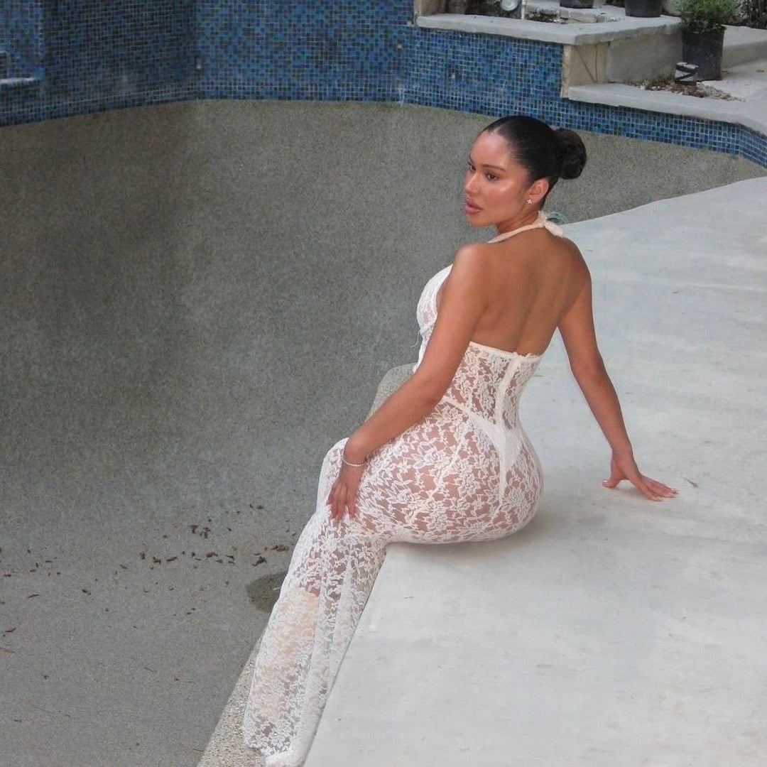 No Second Chance White Lace Maxi Dress