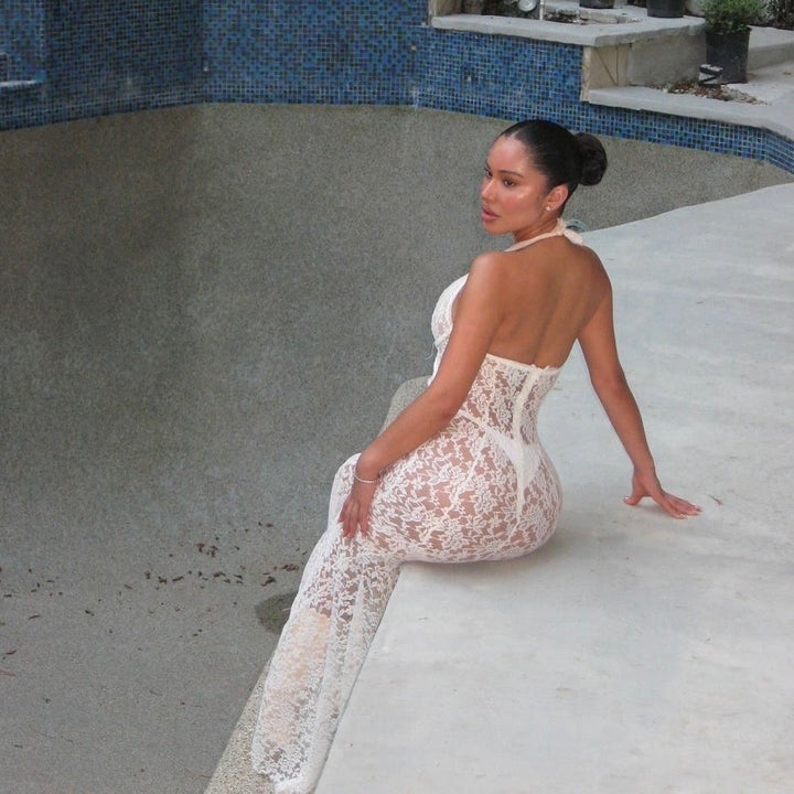 No Second Chance White Lace Maxi Dress