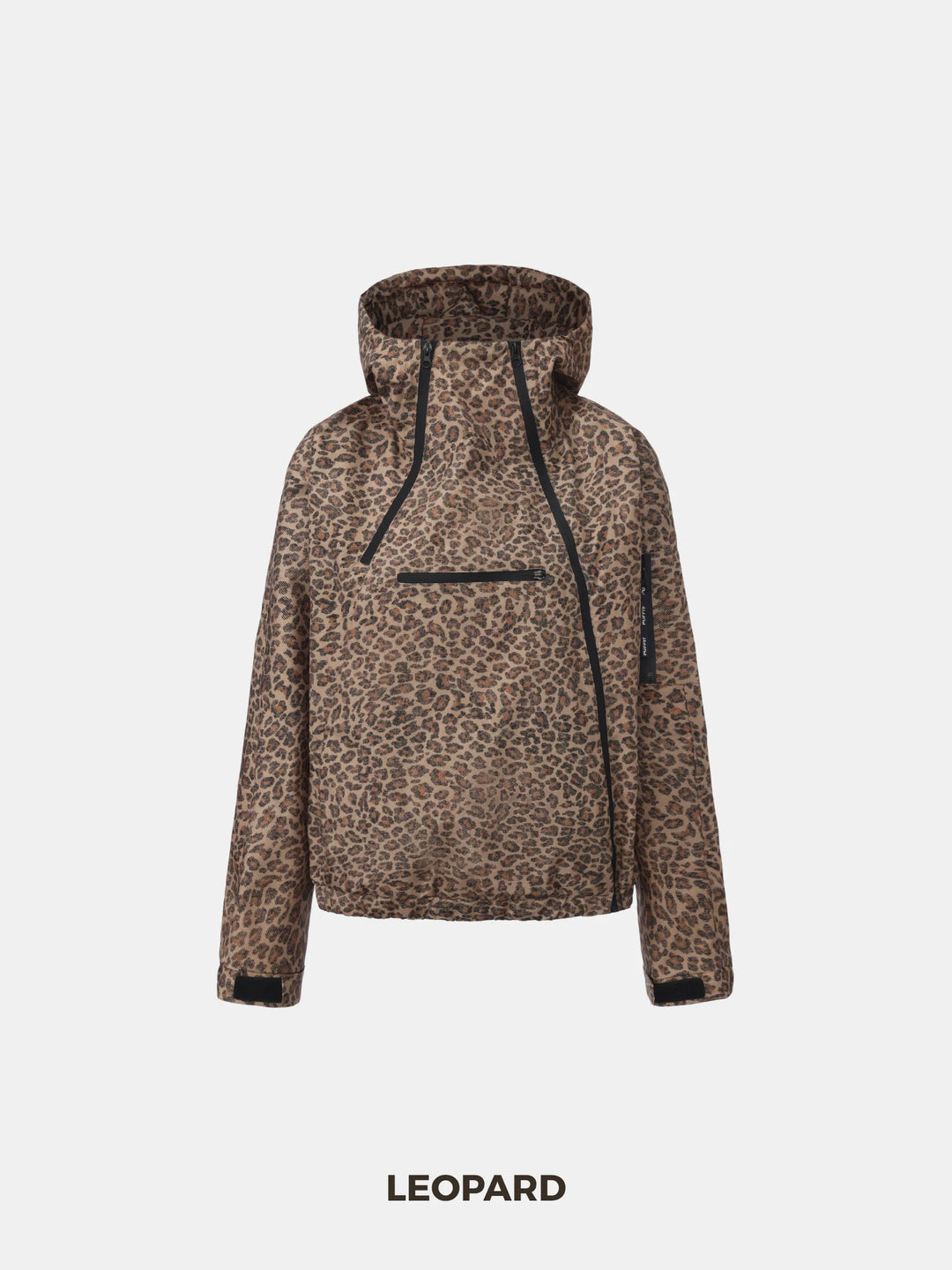 The Sienna Rain Anorak Short Asymmetric Zip Rain Hoodie