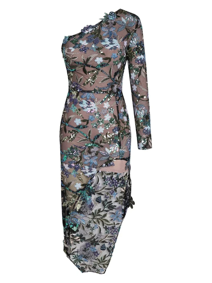 Aurora Blossom Sequin Dress