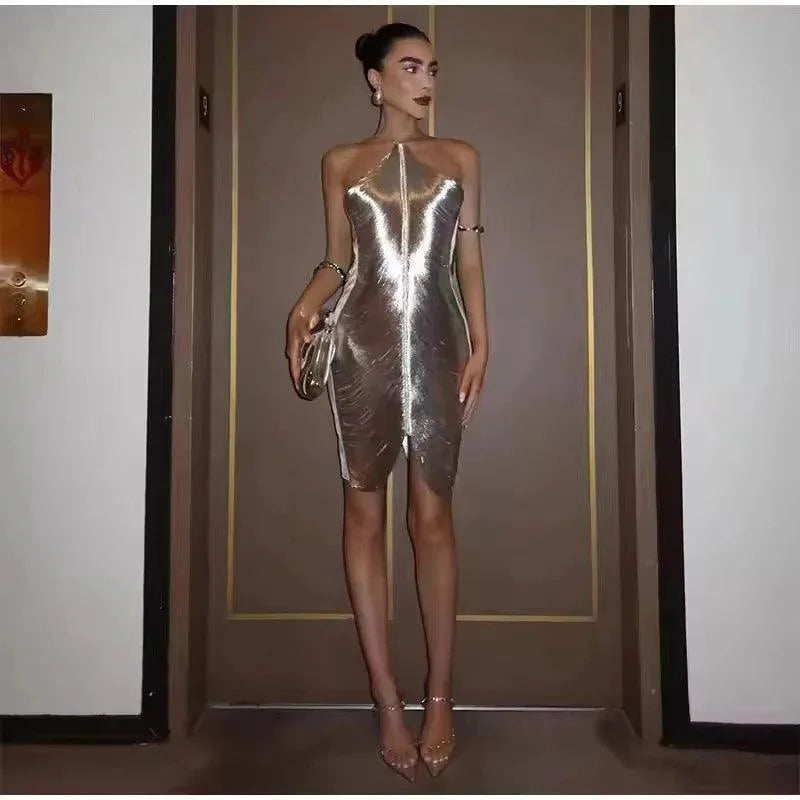 GLIDED GALAXY DRESS
