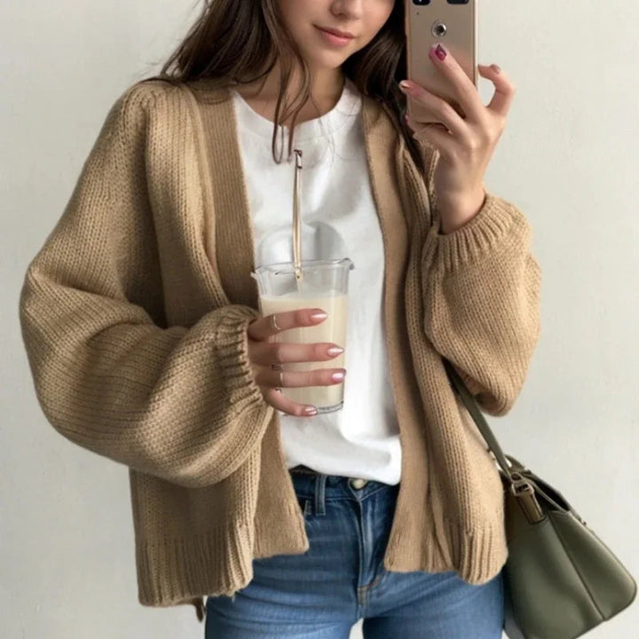 Olympe | Dropped Shoulder Knit Cardigan