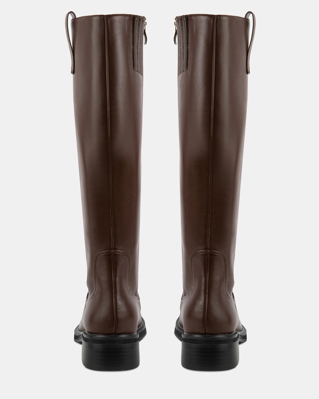 CALM BROWN COWHIDE LEATHER BOOTS