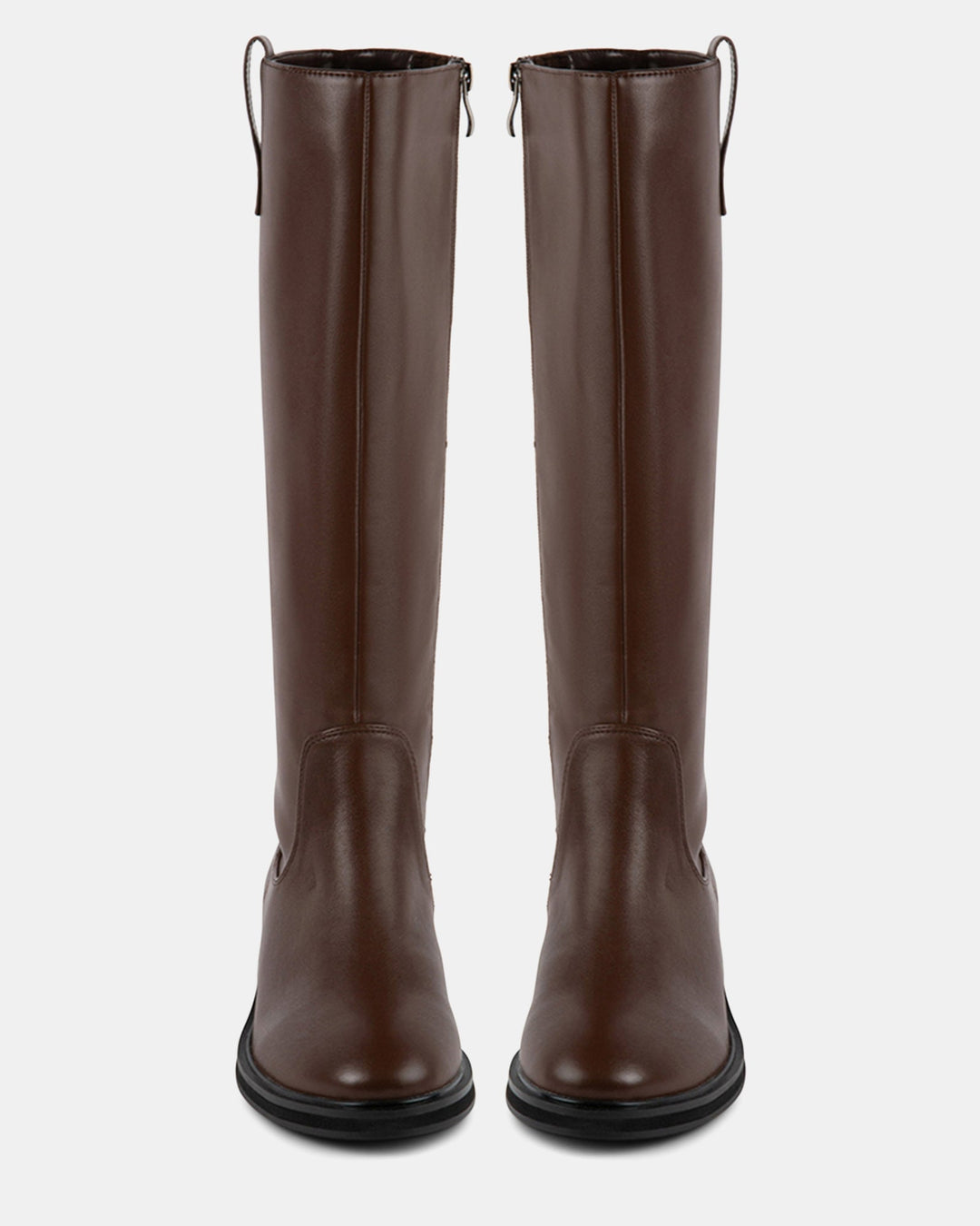 CALM BROWN COWHIDE LEATHER BOOTS