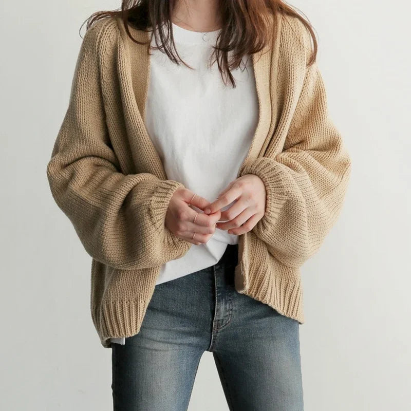 Olympe | Dropped Shoulder Knit Cardigan