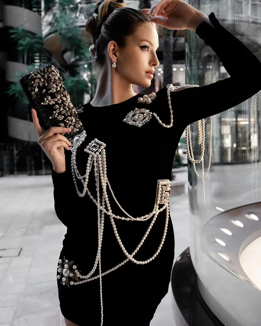 Lunar Pearl Mini Dress