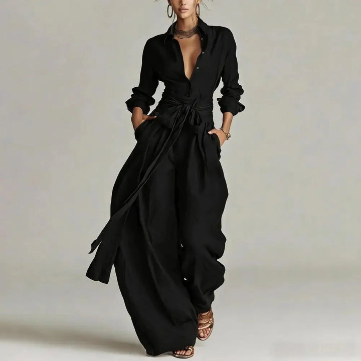 Katherine | Linen Wide-Leg Pants Co-Ord Set