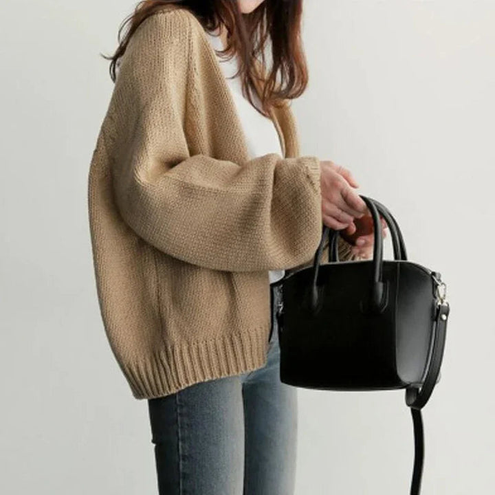 Olympe | Dropped Shoulder Knit Cardigan
