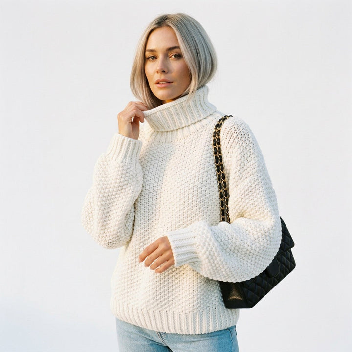Ondine | Oversized Turtleneck Knit Sweater