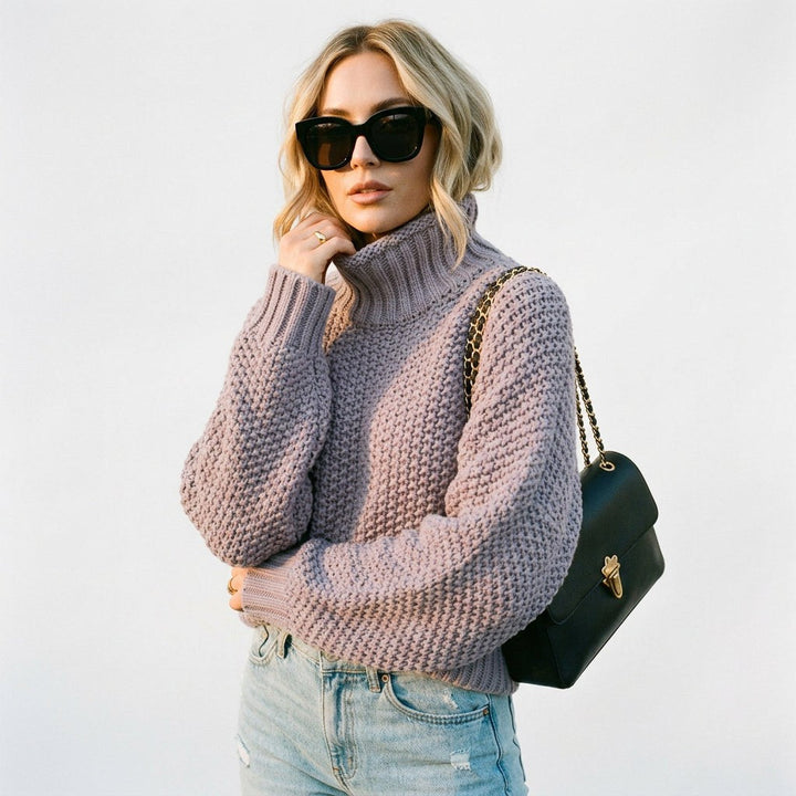 Ondine | Oversized Turtleneck Knit Sweater