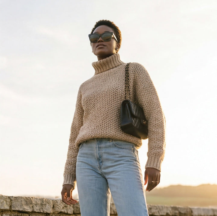 Ondine | Oversized Turtleneck Knit Sweater