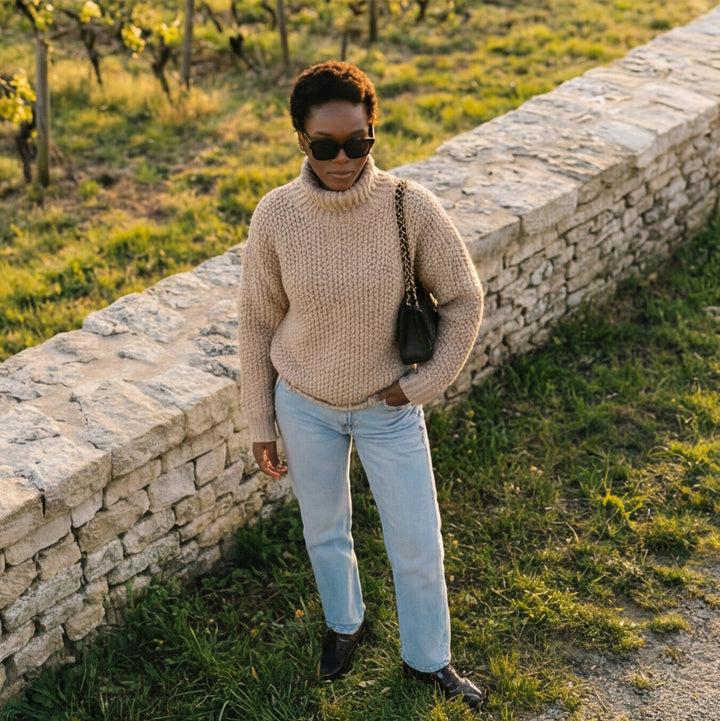 Ondine | Oversized Turtleneck Knit Sweater