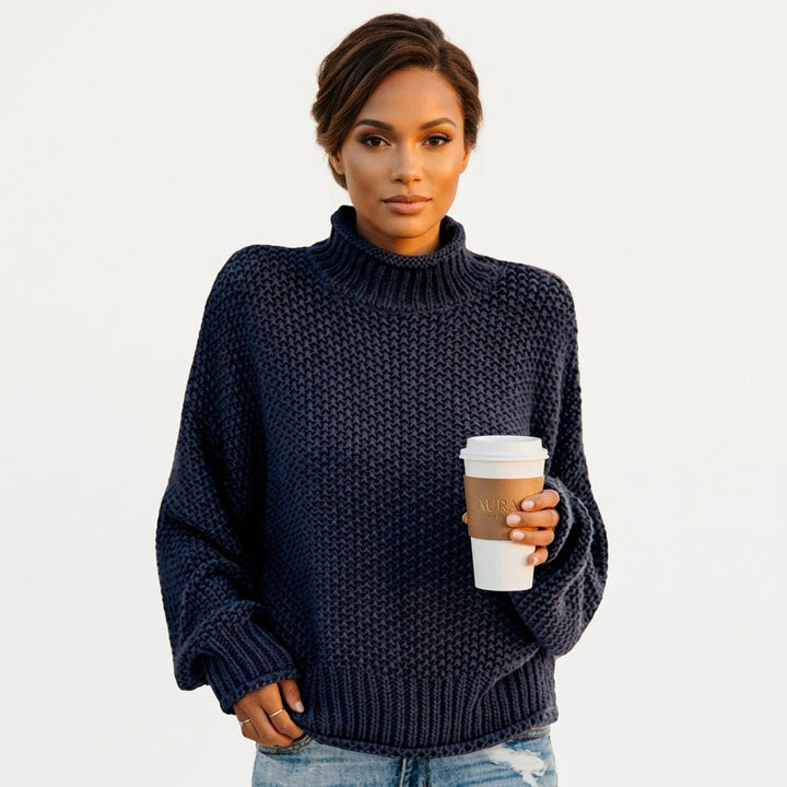 Ondine | Oversized Turtleneck Knit Sweater