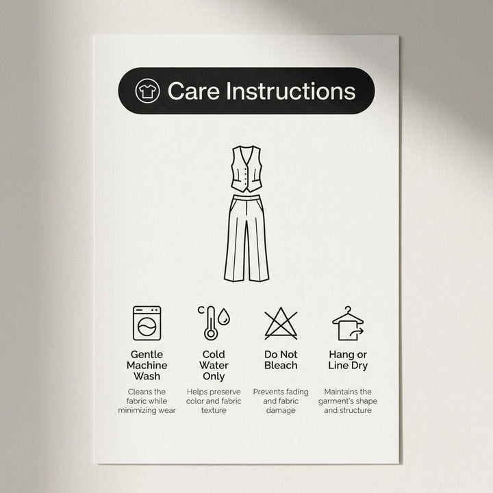 Tailored Linen-Texture Vest and Wide-Leg Trouser Co-ord Set