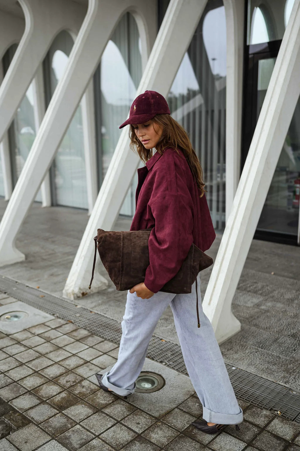 Amélie Suede Jacket Bordeaux