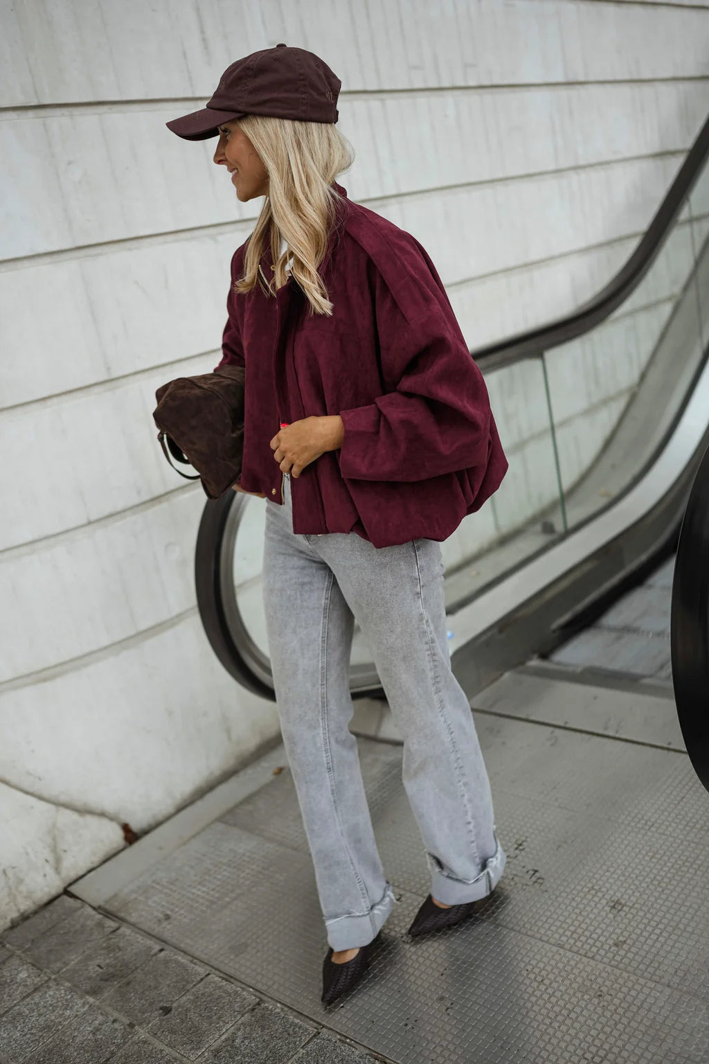 Amélie Suede Jacket Bordeaux