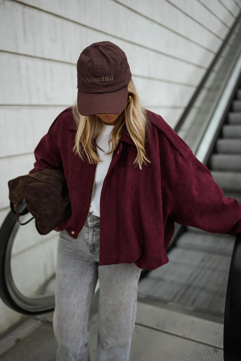 Amélie Suede Jacket Bordeaux