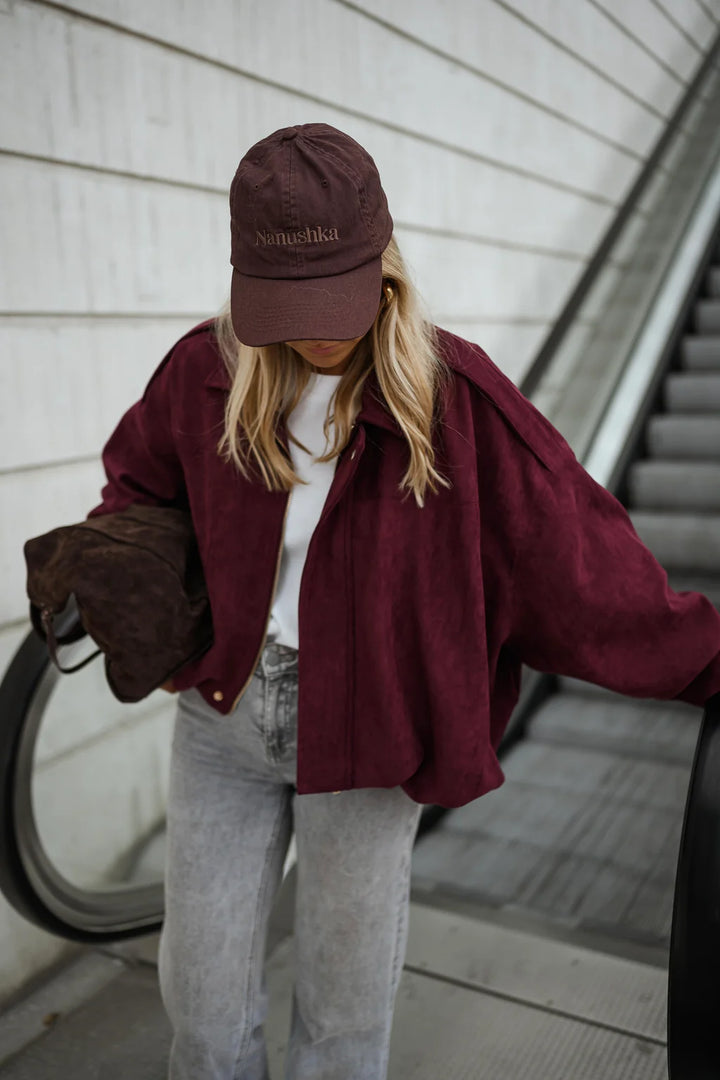 Amélie Suede Jacket Bordeaux