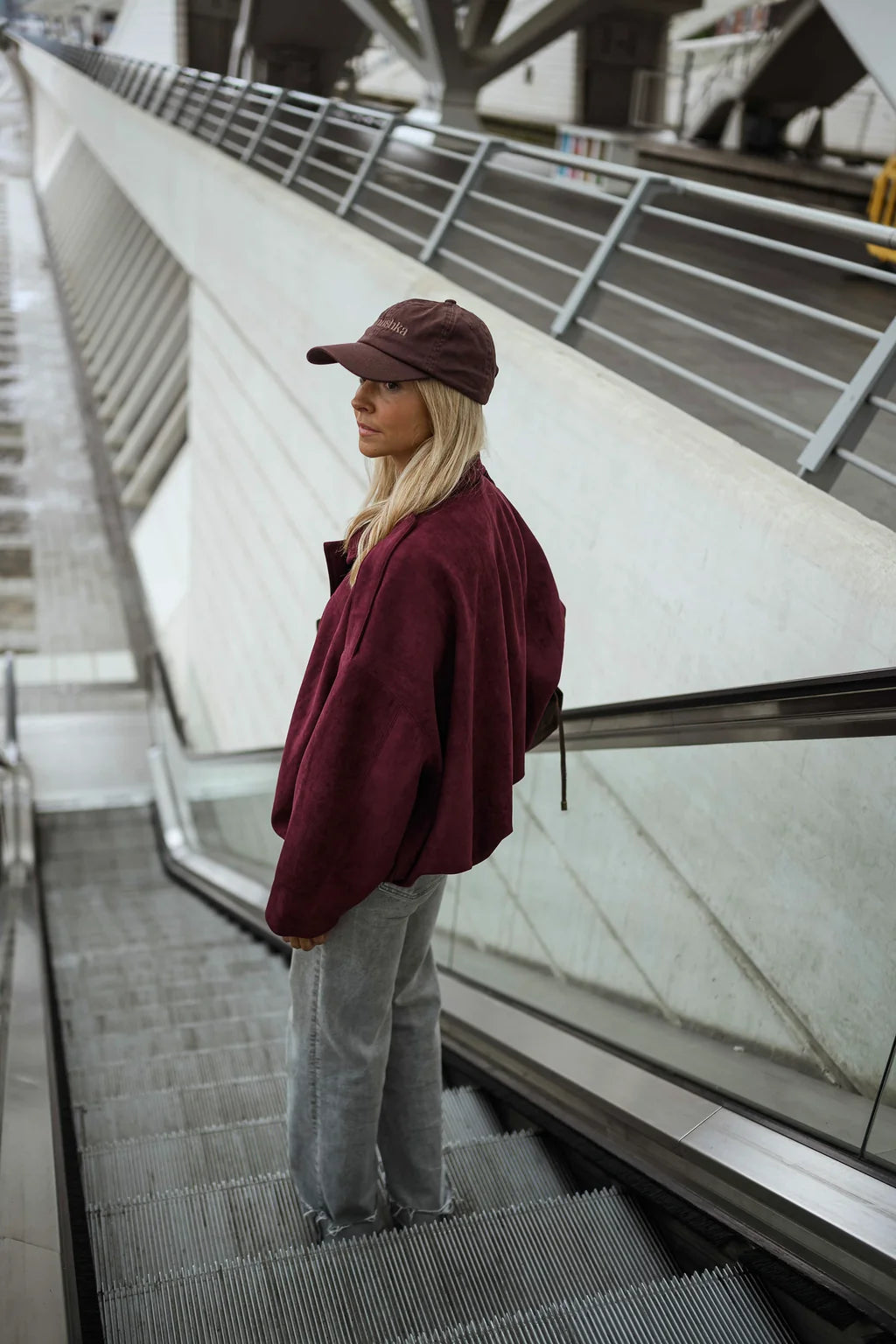 Amélie Suede Jacket Bordeaux